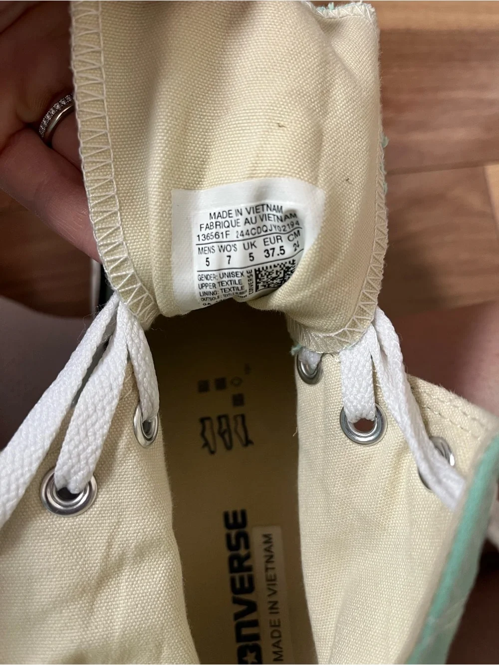 Converse Women’s Mint Green High Top Sneakers